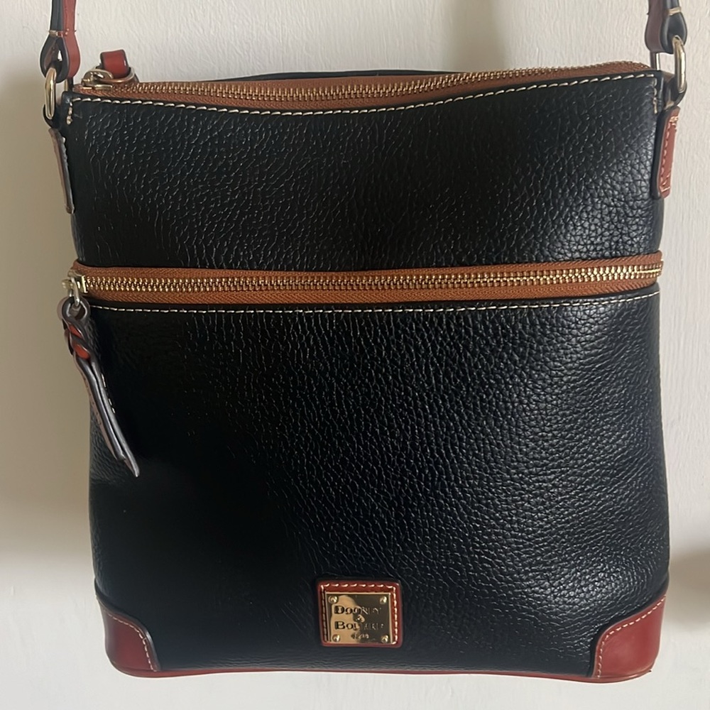 Black Dooney & Bourke Pebble Leather Shoulder Handbag